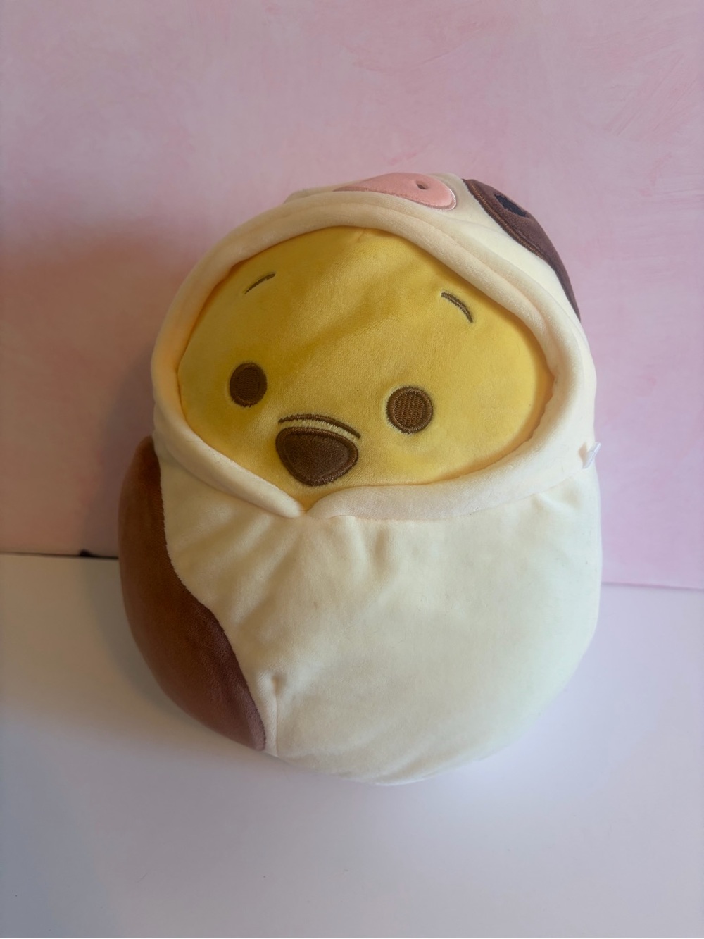 Squishmallows Kellytoy Plush Disney Winnie the Pooh in Ronnie the Cow Costume 8"